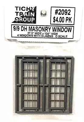 O Scale Tichy Train Group 2092 9/9 Double-Hung Masonry Window (4) Pcs • $4