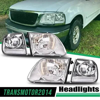 Fit For F150 Expedition Chrome Headlights &Corner Parking Lights Lightning Style • $54.03