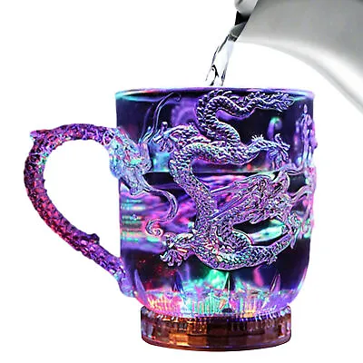 Light Up Led Cola Glass Flashing Acrylic Color Changing Light Up Drinking Cup • £11.19