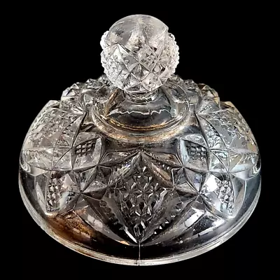 EAPG US GLASS Co No 15048 States Series PENNSYLVANIA Sugar Bowl Lid Ca 1897 • $18.99