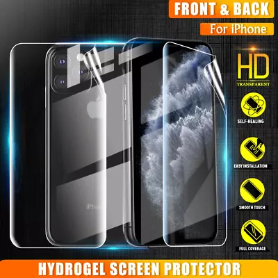 For IPhone 12 13 Mini 11 Pro XS MAX XR 7 8 6S Plus HYDROGEL Screen Protector • $5.99