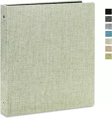 3 Ring Binder 1 Inch Round Rings Durable Binder With Linen Cover Holds 8.5  X 11 • $28.74