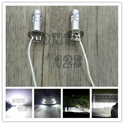 New 2PCS H3 LED Fog Light Bulbs Conversion Kit Super Bright 6000K White 55W • $19.99