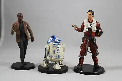 Disney Star Wars R2-D2 & Poe Dameron Finn Platform Figure PVC Cake Topper Toy • $10.95