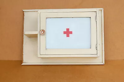 Antique Vintage Wooden Medical Box First Aid Chest Cupboard Shelf Rustic 1960's • $112.90