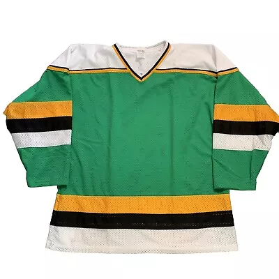Vintage Minnesota North Stars NHL Ice Hockey Blank Jersey Mens Size XL Green Vtg • $114.95