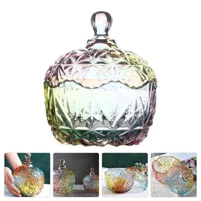 £30.14 • Buy Embossed Glass Candy Jar Candy Buffet Jar Coffee Canister Dry Food