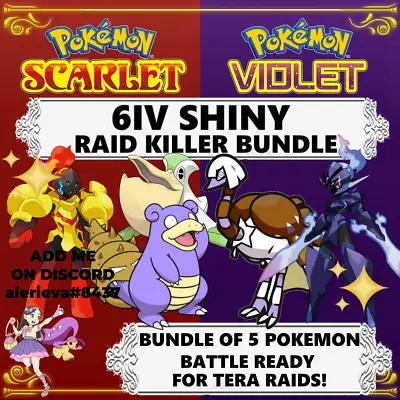 Pokemon Scarlet Violet RAID KILLER 6IV Slowbro Espathra 5-Pack For Tera Raid • $12.99