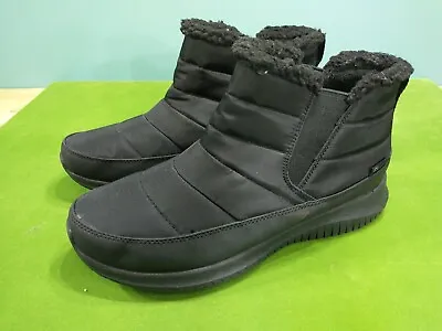 Skechers Womens Sz 10 D Ultra Flex Shawty Scotchgard Black Ankle Boots NWOT • $18.14