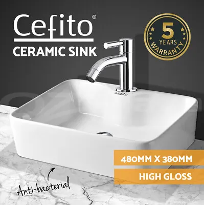 Cefito Bathroom Basin Ceramic Basins Sink Vanity Bowl Above Counter Hand Wash • $56.95