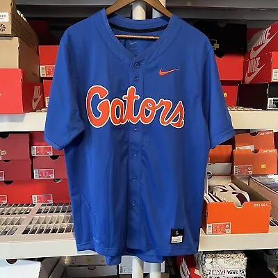 Nike University Of Florida Gators College Baseball Jersey Blue Men’s Size L • $90