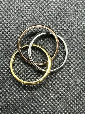 £25 • Buy Adrian Buckley Trio Rings Gold, Rose, Rhodium Size Small/J
