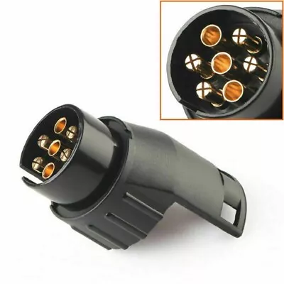 7 To 13 Pin Plug Trailer Truck Electric Adapter Towbar Towing Socket Converter • £6.99