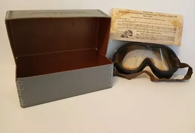 Vintage Vietnam Era Military Pilot Aviation Goggle Set Type II R37-G-3810 • $70