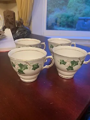 Colclough Ivy Leaf  Tea Cup X4 ( No Leaf Inside Just A Gold Ring) Wavy Top Edge • £16