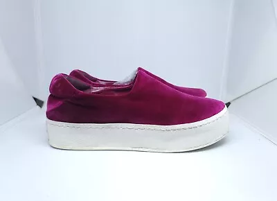 £41.56 • Buy Opening Ceremony Cici Velvet Magenta Slip On Casual Shoes Size 36 (US 5.5/6)