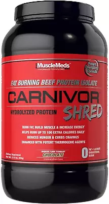 Carnivor Shred Fat Burning Hydrolized Beef Protein Isolate 0 Lactose 0 Sugar  • $62.22