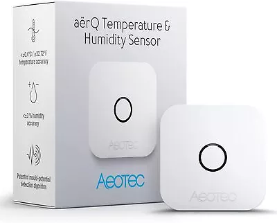 $33.99 • Buy ~NEW~ Aeotec AerQ Air Quality Sensor, Z-Wave Plus, Temp & Humidity Sensor ZWA039