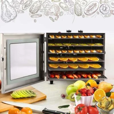 $78.19 • Buy Food Dehydrator 5~7Tier Stainless Steel Fruit Jerky Meat Dryer Blower Commercial