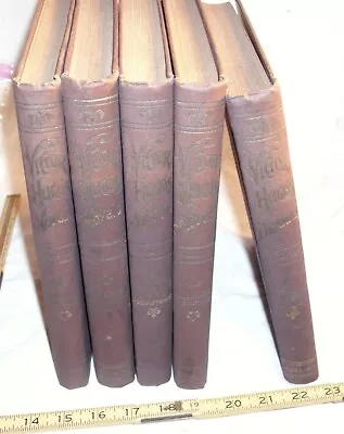 Novels Of Victor Hugo 1890 5 Volume Book Set Illustrated Engravings P.f. Collier • $99.99