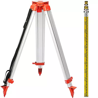 Aluminium Tripod & 5m Survey Levelling Staff For Laser Level Dumpy 1.65m Tripod • £68.39