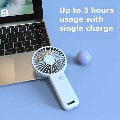 Fan Air Mini Usb Hand Held 3 Speed Desk Rechargeable Cooler Portable Cooling • $8.99