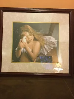 N.A. NOEL Framed Art 22x24 Angel “Angelica” • $125