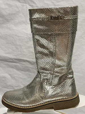 Dolce Gabbana D & G Junior Size 34 Silver Boots Gifts • $74.90