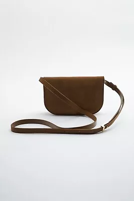 Zara Split Suede Leather Crossbody Bag • $40