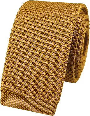 Men's Solid Color Skinny Knit Tie Vintage Smart Formal Cotton Necktie For Groom • $30.75