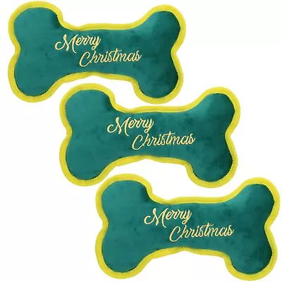 £10 • Buy Dog Christmas Gift Merry Christmas Squeaky Bone Plush Play Toy Xmas Present