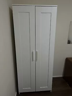 Wardrobe With 2 Doors White 78x190 Cm • $180