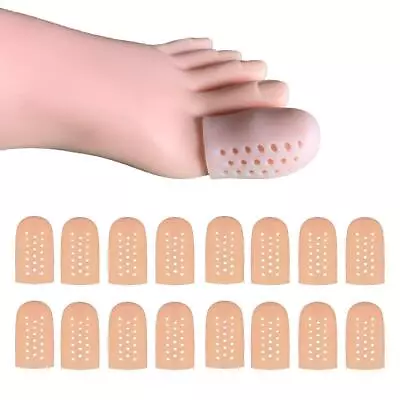 16Pcs Silicone Breathable Gel Toe Caps For Big Toe Corns Callus Blisters Ingrown • $12.99