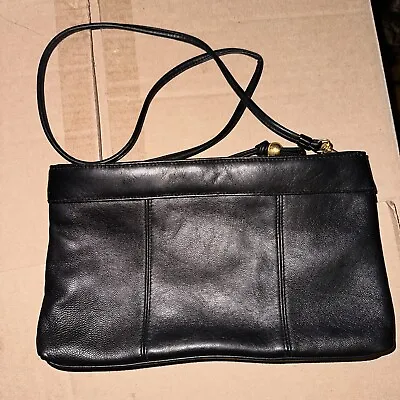 Marlo Black Leather Purse Shoulder Bag Or Clutch • $17.80