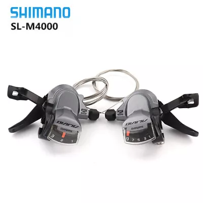 Shimano Alivio M4000 Shifter Lever Set SL-M4000 Rapidfire MTB Trigger 3x9 Speed • $25.89