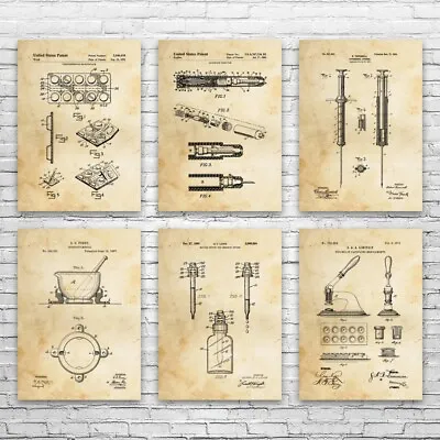 Pharmacy Patent Posters Set Of 6 Pharmacy Decor Pharmacist Gift Medical Art • $52.95