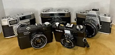 5 Lot Minolta Cameras  Hi-matic 5 G2 Auto Wide Al Srt201 -all Untested/as Is • $9.99