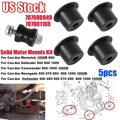 For Can-Am Commander Solid Motor Mount Kit Maverick Defender Outlander 1000 850 • $95.99