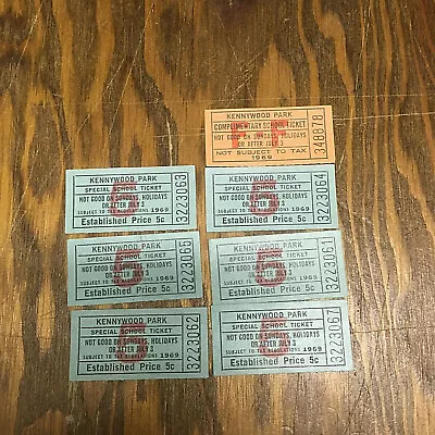 Vintage Kennywood Park  School Picnic Ride Tickets Year 1969 Movie Photo Prop  • $19.95