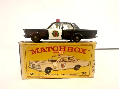 Matchbox Lesney Ford Galaxie  Police Car #55 With Box • $19.99