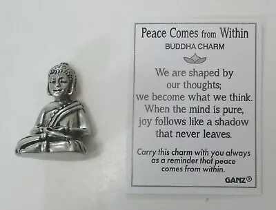 ATOP Buddha Charm Figurine PEACE COMES FROM WITHIN Miniature Pocket Ganz Er61750 • $7.99