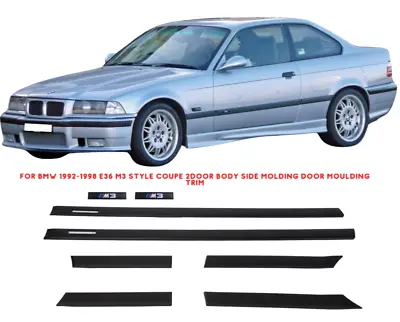 For BMW 1992-1998 E36 M3 Style COUPE 2Door BODY SIDE MOLDING Door MOULDING TRIM • $112.90