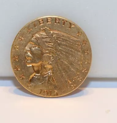 1915 US 2 1/2 Dollar Indian Gold Piece XF+ • $319