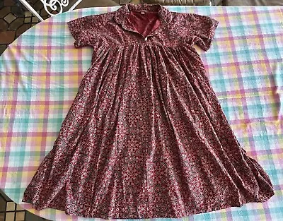 April Cornell Womens Vintage Blouse Dress Size L Red Floral Design • $35