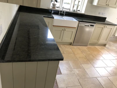 Green ‘Amazonite’ Granite Kitchen Worktop With Sink Cut Out (for A Belfast Sink) • £35