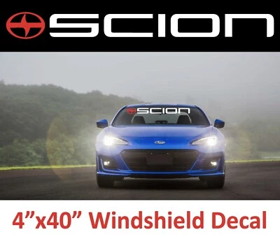 $12.99 • Buy SCION Windshield Logo Banner Decal 40” Sticker, Racing Xb Tc Iq XD Sport, Turbo