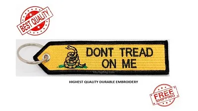 Don't Tread On Me Keychain Highest Quality Double Sided Embroider Fabric Usa 1pc • $10.95