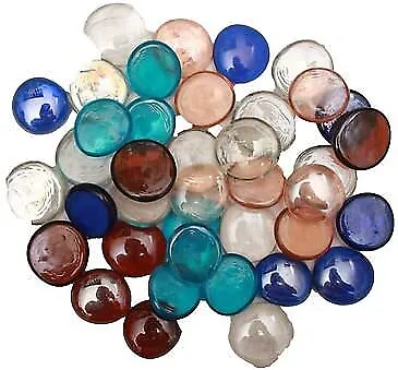 Britwear 70 X Assorted Multi Colour Decorative Glass Pebble Stones Beads Vase N • £6.81