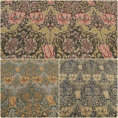 WILLIAM MORRIS HONEYSUCKLE Tapestry Fabric Upholstery Cushion Curtain 3 COLOURS • £1.45