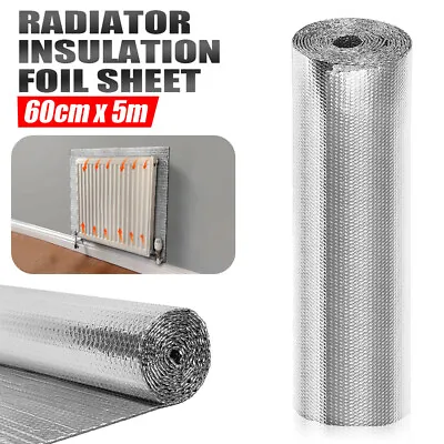 60cm X 5m Radiator Insulation Foil Heat Reflector Sheet Energy Saving Foil Panel • £9.80